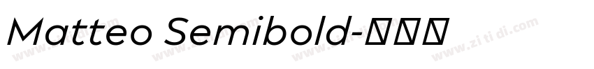 Matteo Semibold字体转换